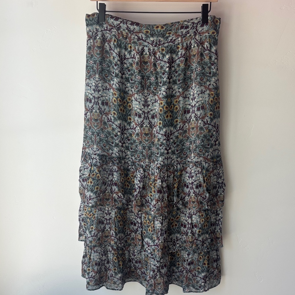 ba&sh Multicolor Floral Midi Skirt